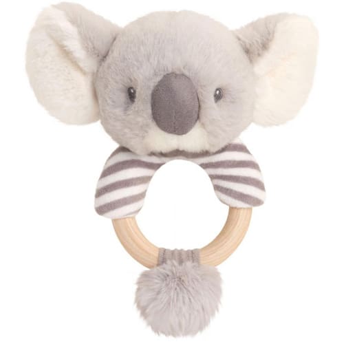 14cm Keeleco Cozy Koala Ring Rattle - Bedtime Hug Pal